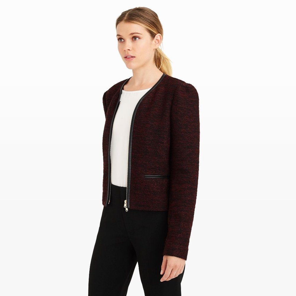 Club Monaco Braxlee Knit Cropped Jacket Size 8